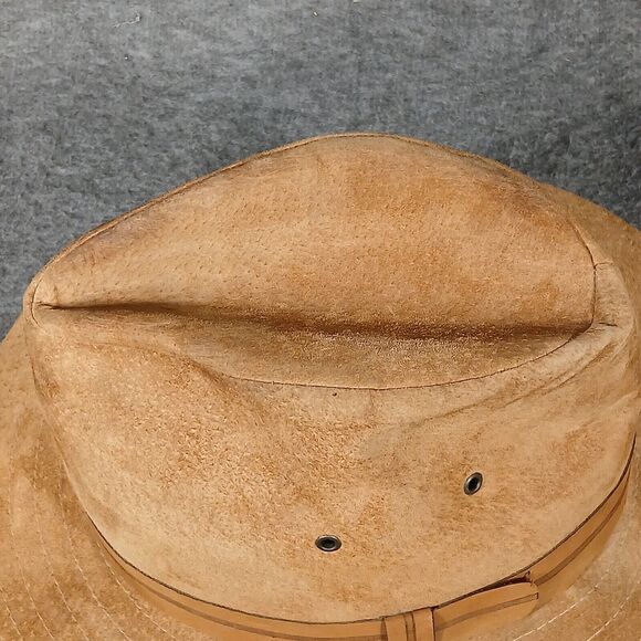 Sima International Men Vintage 100% Suede‎ Made in USA Trimmed Hat Fedora Size M - Picture 8 of 16